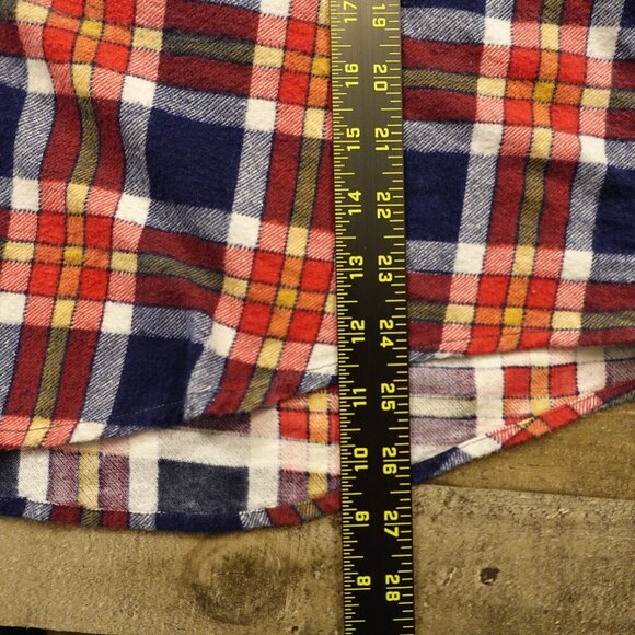 Bud Berma highlander flannel men's XL red blue white - Picture 4 of 8